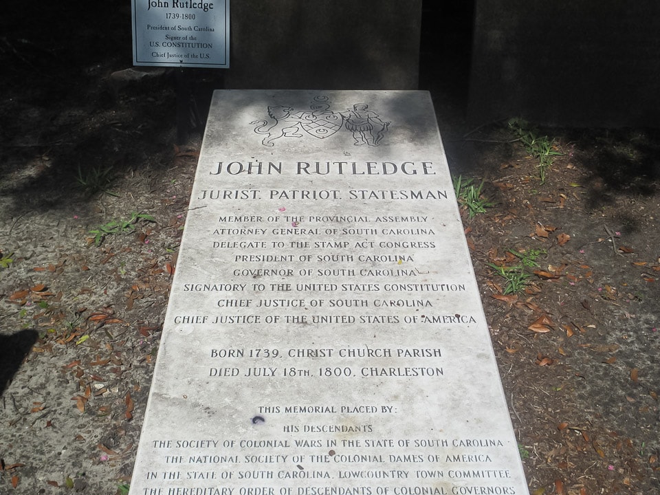 John Rutledge gravestone.