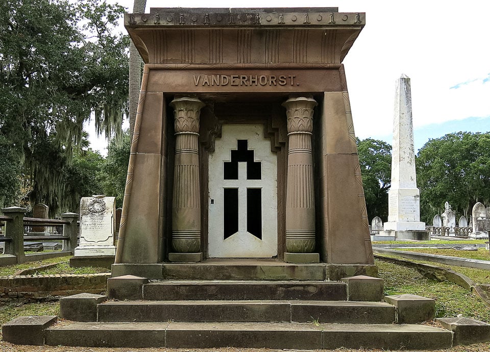 Vanderhorst Mausoleum in Magnolia Cemetery.