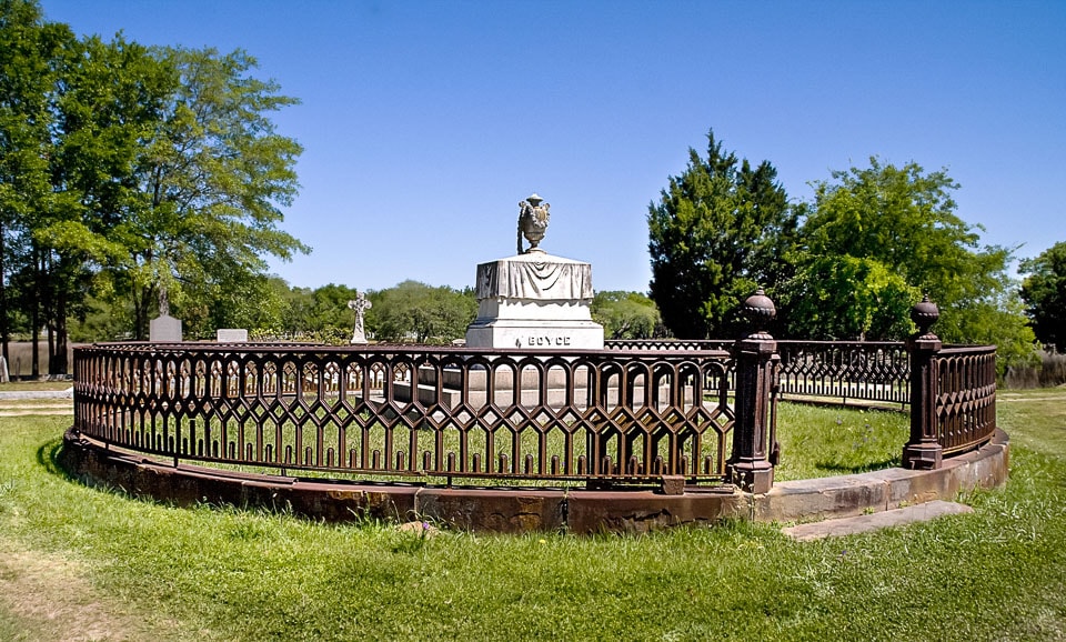 Fence around a gravesite.