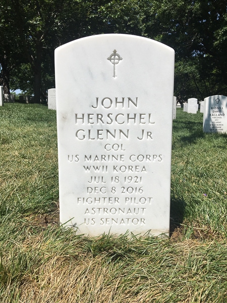 John Glenn's grave.