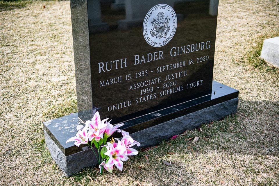 Ruth Bader Ginsburg's grave.
