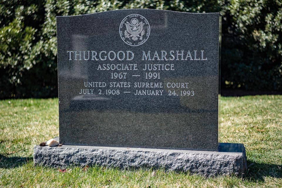 Thurgood Marshall's grave.