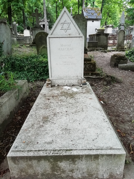 Marcel Marceau's grave.