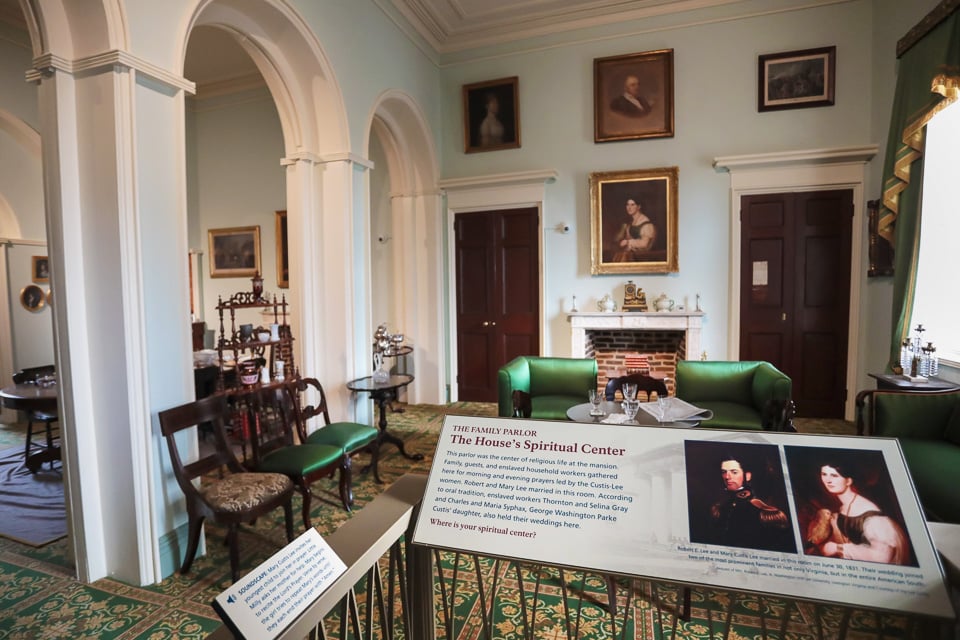 A room inside Arlington House.