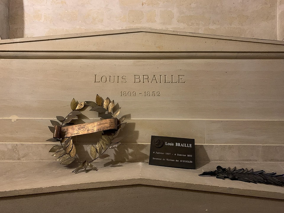 Louis Braille's tomb.