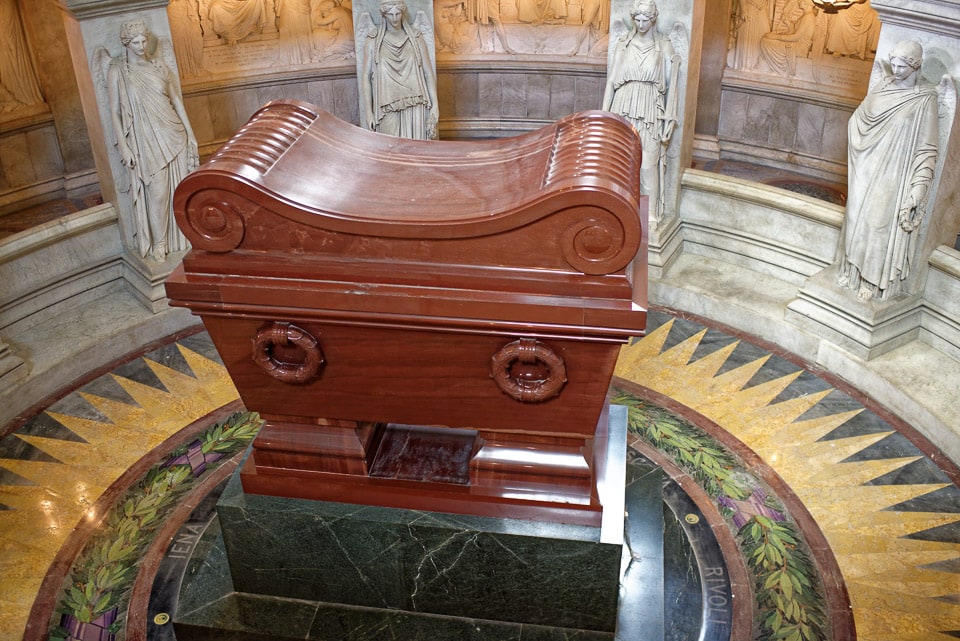 Looking down on Napoleon's sarcophagus.