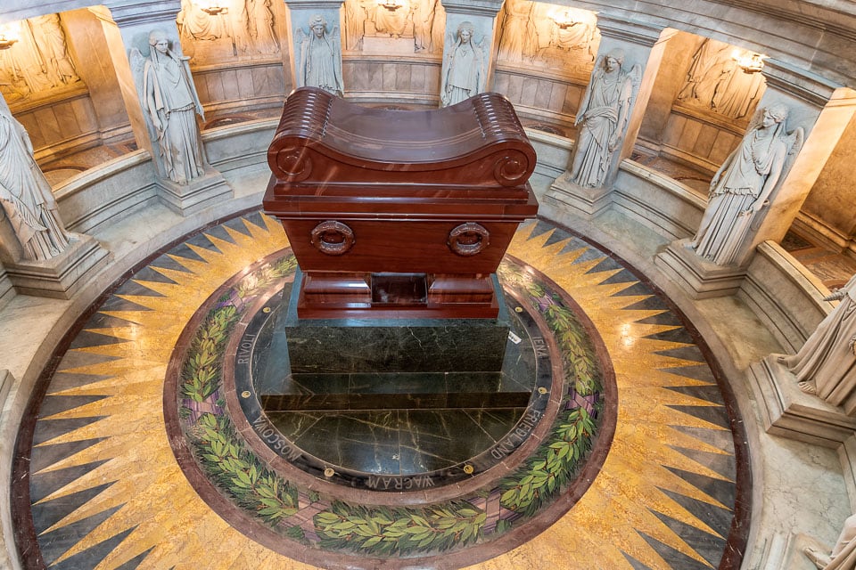 Tomb of Napoleon Bonaparte as viewed from above.