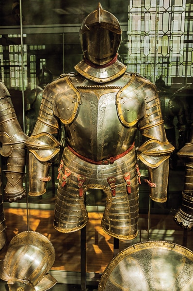 Suit of armour in the Army Museum.