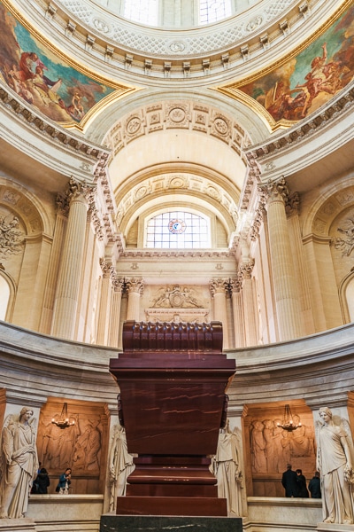 Napoleon's tomb inside Les Invalides.