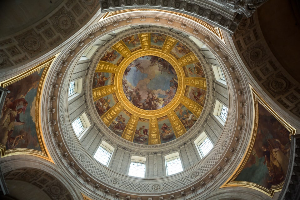Paintings on the dome of Les Invalides.