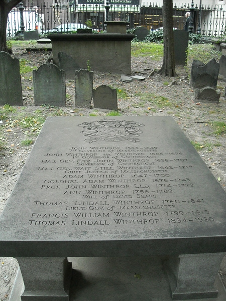 John Winthop's grave.