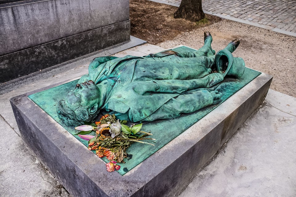 Sculpture on the grave of Victor Noir.