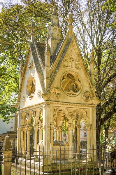 Canopy above the tomb of Heloise and Abelard.