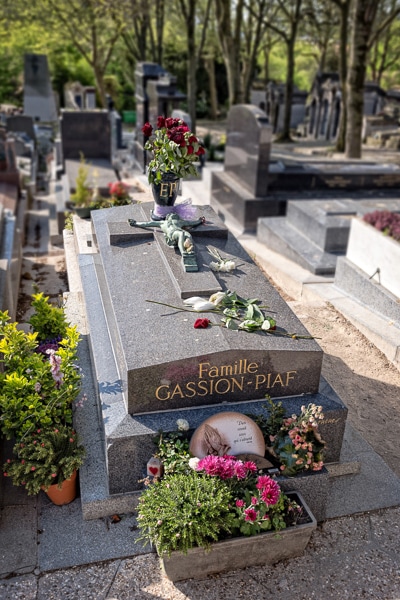 Grave of Edith Piaf.