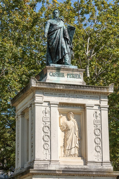 Statue above the grave of Casimir Perier.
