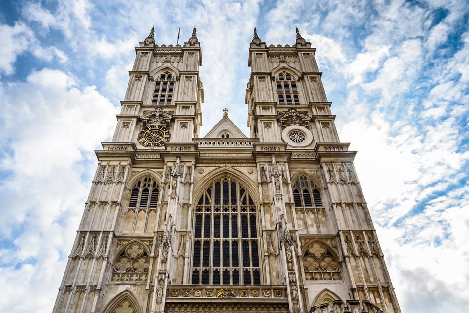 Front of Westminster Abbey.