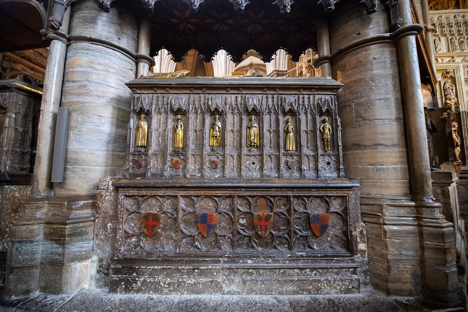 Tomb of King Edward III in Westminster Abbey.