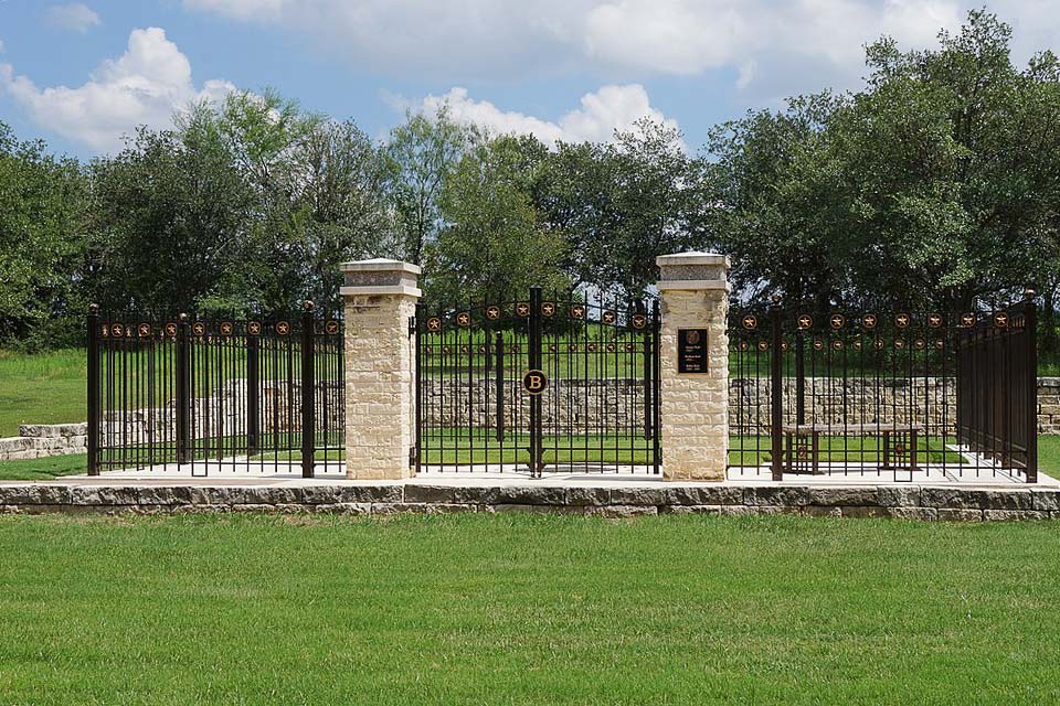 Fenced burial plot of George H.W. Bush.