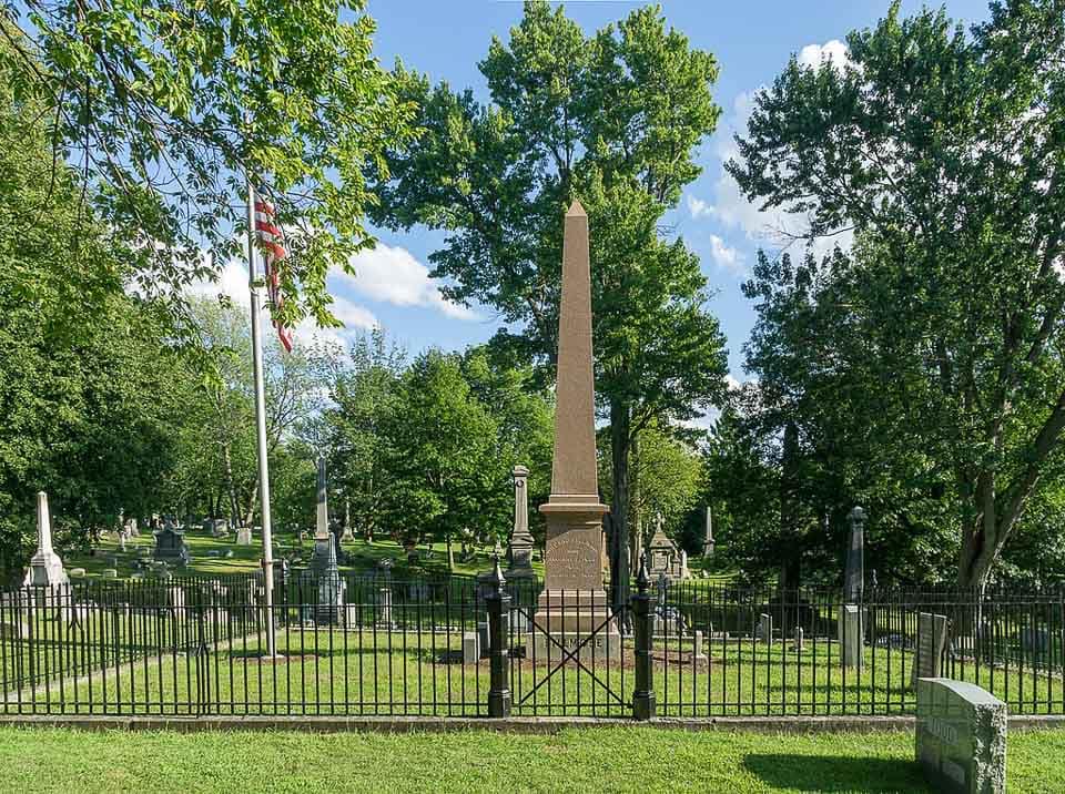 Obelisk at the gravesite of President Fillmore.