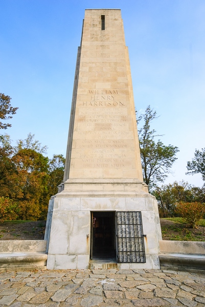 Exterior of the tomb of President Harrison.
