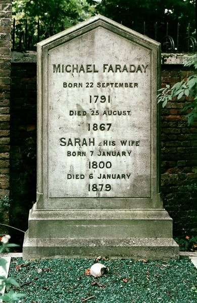 Grave of Michael Faraday.