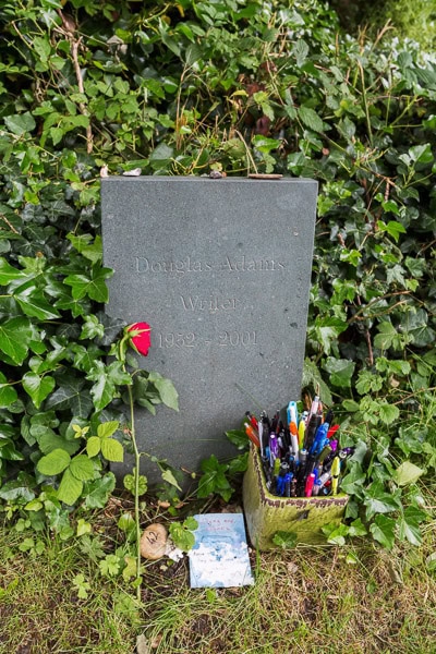 Grave of Douglas Adams.