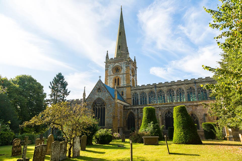 Exterior of the Holy Trinity Church and graveyard.