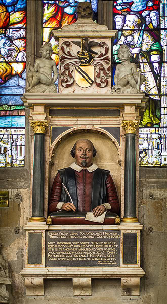 Shakespeare's funerary monument.