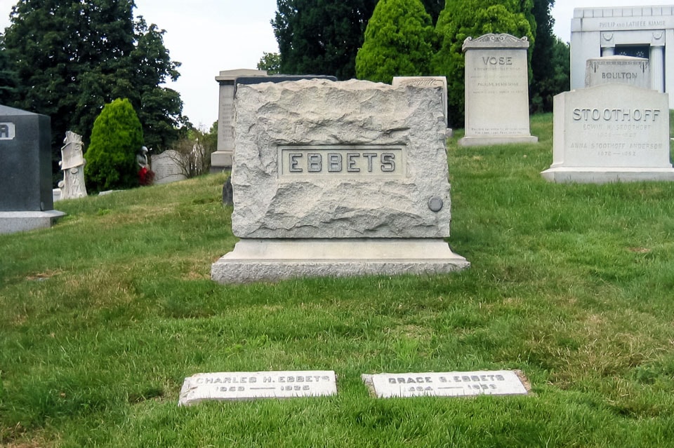 Charles Ebbets' grave.