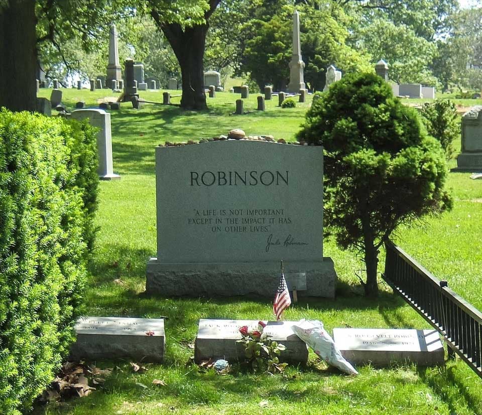 Jackie Robinson's grave in New York City.