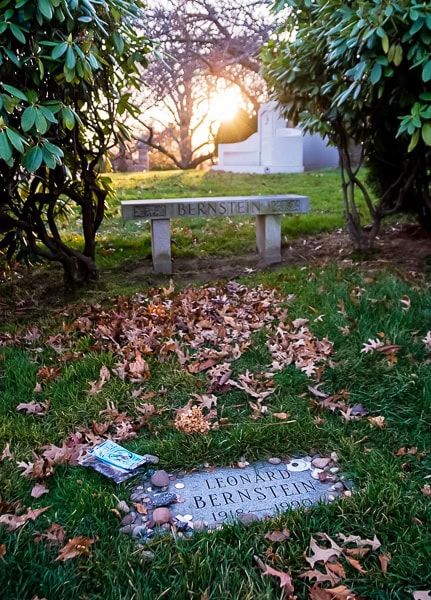 Leonard Bernstein's grave. 