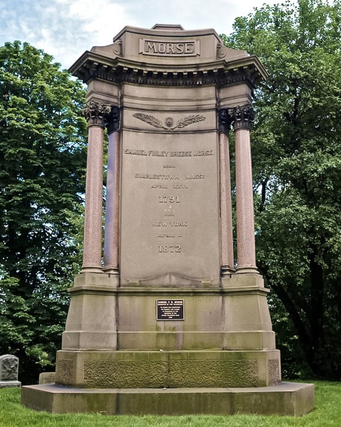Samuel Morse's grave monument.